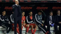 Zidane, indignado con su equipo.