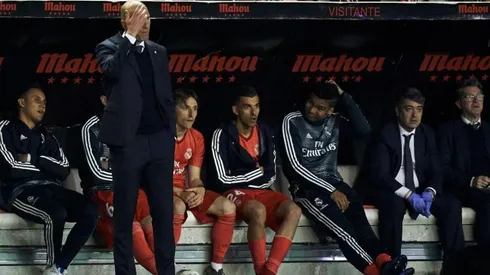Zidane, indignado con su equipo.