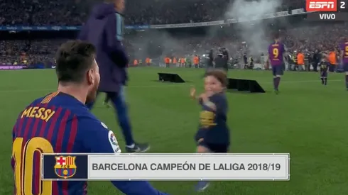 La imagen más tierna: el momento en que Thiago y Mateo corrieron a abrazar a Messi