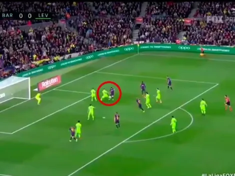 Messi frenó, hizo pasar de largo a dos rivales y marcó para Barcelona