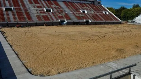 Se prepara el nuevo estadio de Estudiantes de La Plata.