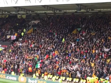 La afición del Wolverhampton enloqueció con Raúl Jiménez y le dedicó una canción