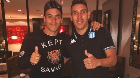Centurión junto a Brian Fernández.