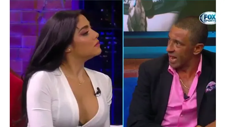 La periodista puso incómodo al ex-futbolista.