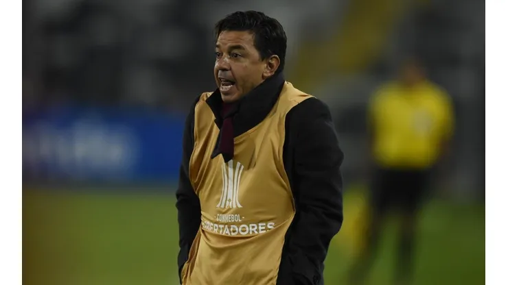 Gallardo durante el partido ante Palestino.