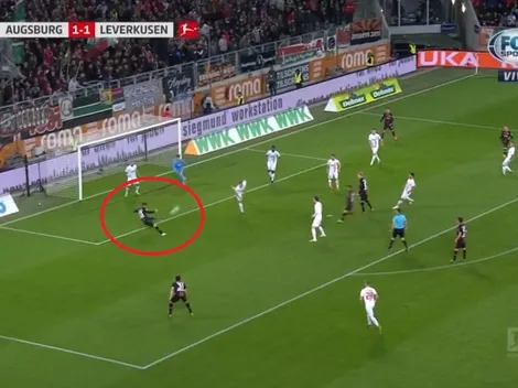 Alario tenía hambre con Bayer Leverkusen y se comió un gol abajo del arco