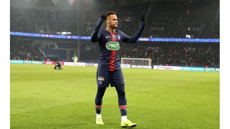 Neymar en la Copa Francia.
