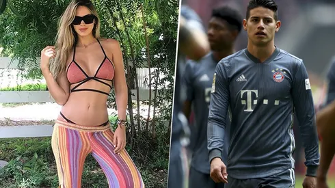 Foto de James Rodríguez y la señorita en cuestión.