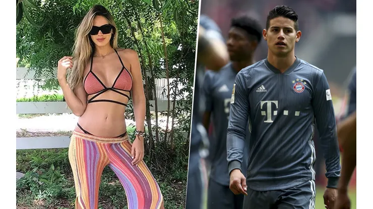 Foto de James Rodríguez y la señorita en cuestión.