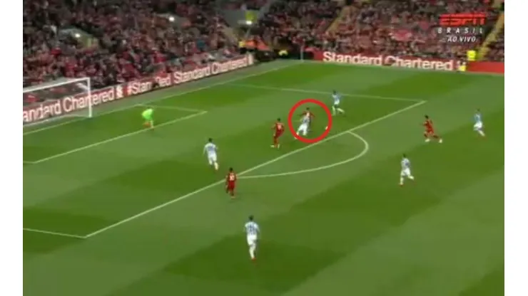 Así llegó el primer gol de Liverpool.