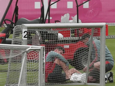 James abandonó el entrenamiento por un choque