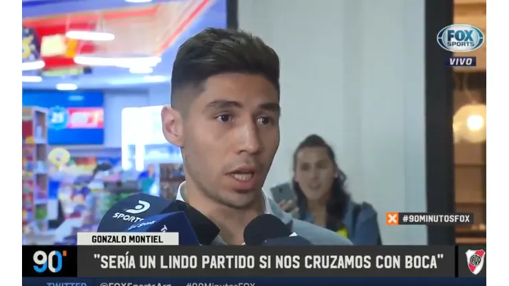 A Benedetto no le gusta esto: Montiel dijo que volver a cruzarse con Boca "sería lindo"