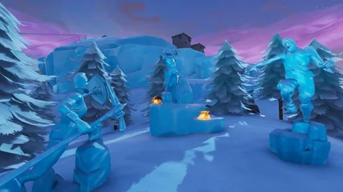 Desafios Semanales: Baila entre tres esculturas de hielo en Fortnite