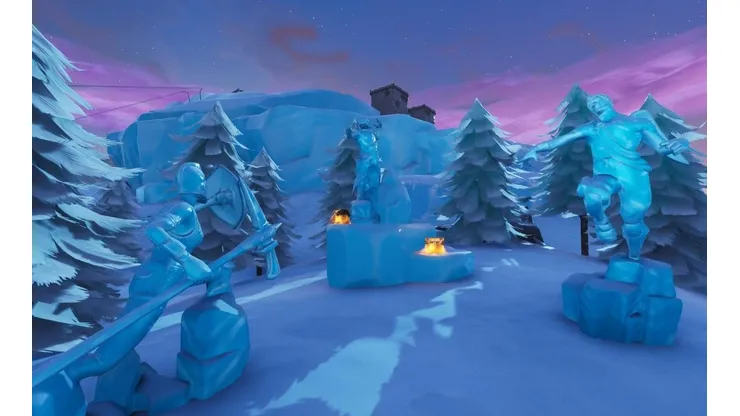 Desafios Semanales: Baila entre tres esculturas de hielo en Fortnite
