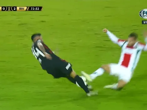 Roja directa: la brutal patada que dejó sangrando a Enzo Pérez ante Palestino