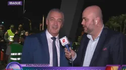 Alfaro, DT de Boca, en diálogo con la prensa.