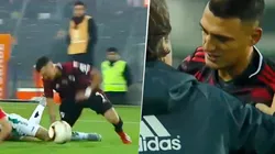 La dura caída por la que se fue lesionado Matías Suárez