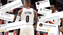 Los jugadores de la NBA se volvieron locos en Twitter con el triple de Damian Lillard