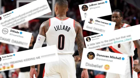 Los jugadores de la NBA se volvieron locos en Twitter con el triple de Damian Lillard