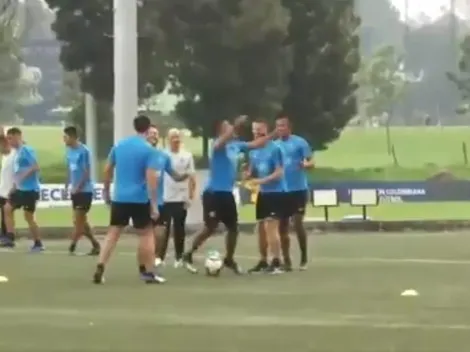 Nández la pisó, le tiró un caño a Fabra y se rieron todos en la práctica de Boca