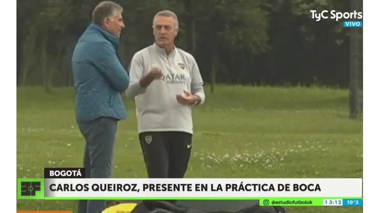 Un solo corazón: Carlos Queiroz visitó la práctica Xeneize