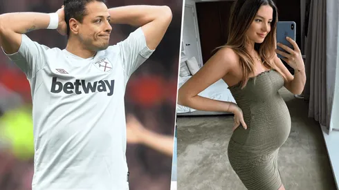 Foto de Javier Hernández con su esposa.