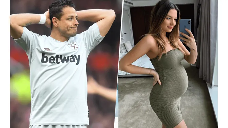 Foto de Javier Hernández con su esposa.