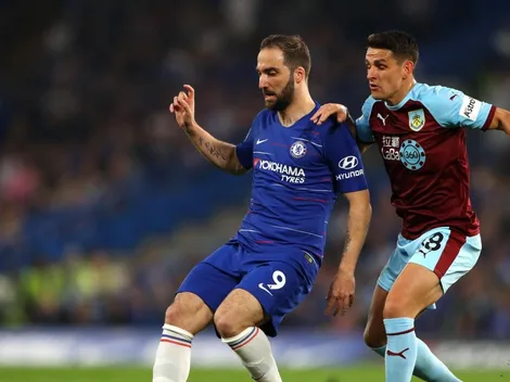 El golazo de Higuaín no le alcanzó a Chelsea para derrotar a Burnley