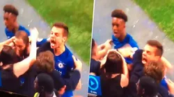 Video: Higuaín celebró su gol ¡tirándose de cabeza a los senos de una mujer!