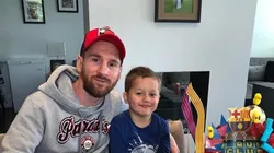 Messi subió una foto con su ahijado mostrando el gran regalo que le hizo