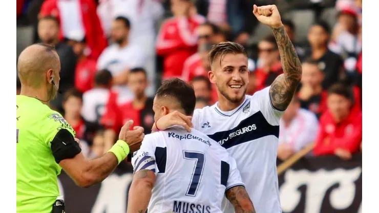 La alegría de los jugadores de Gimnasia.