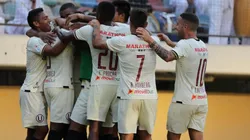 El festejo de los jugadores de Universitario.