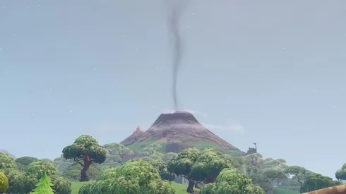 ¡La Runa Flotante de Fortnite provocó que el Volcán comience a lanzar humo!