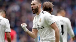 Benzema anotó de cabeza para el Real Madrid.