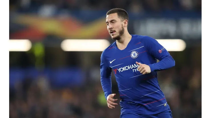 Eden Hazard con la camiseta del Chelsea.