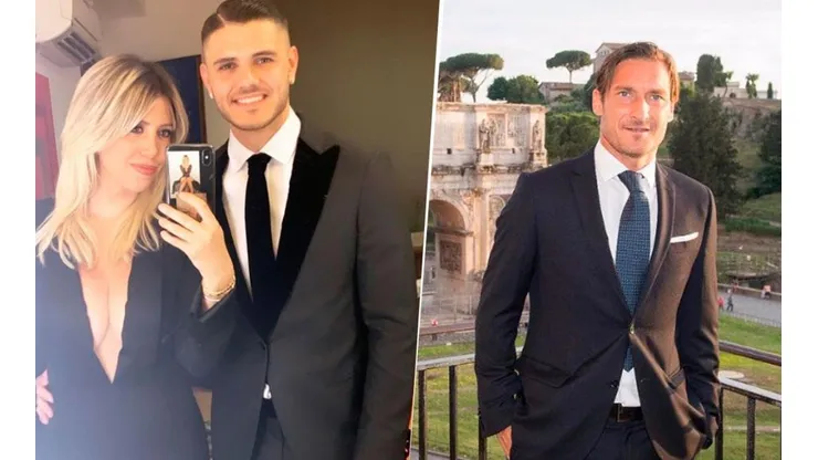 Wanda, Mauro y Totti.