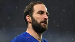 Gonzalo Higuaín defendiendo los colores del Chelsea.