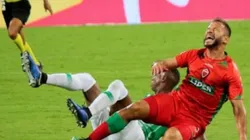 La patada de Andrés Reyes a Brayan Fernández.