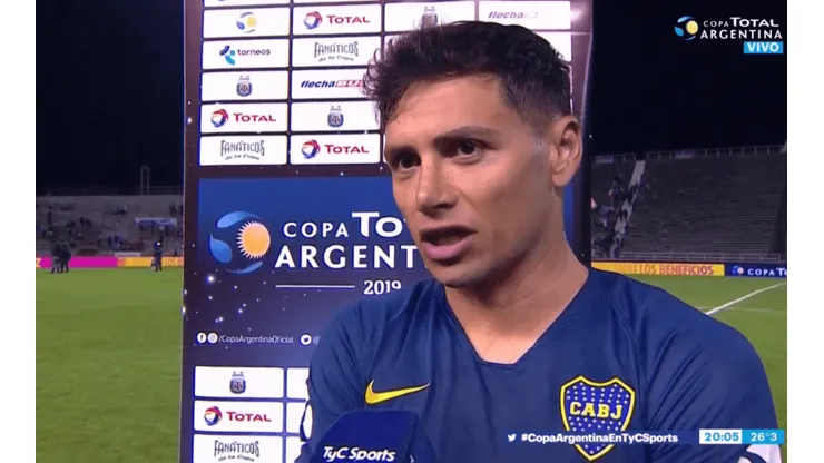 Mauro Zárate después del partido.