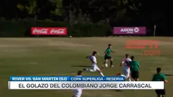 Carrascal se la colgó al arquero del Santo.