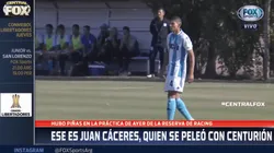 FOX Sports: detalles de cómo se dio la pelea entre Centurión y el pibe de Racing