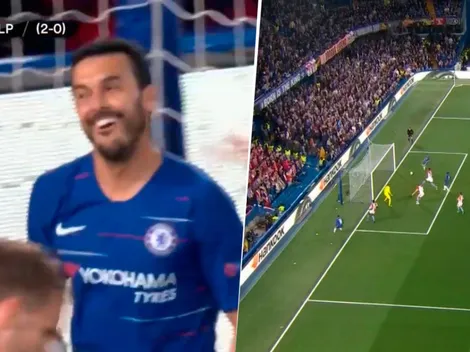 Era el blooper del mes: Pedro estaba solo, le pegó al palo ¡y de rebote la metió el defensor!