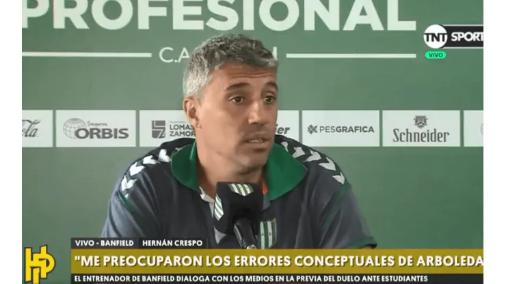 Lo prendió fuego: Crespo dijo que le "sorprendió el bajo nivel de Arboleda"