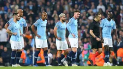 Foto de los jugadores de Manchester City.