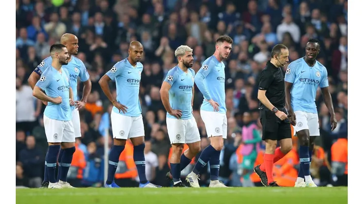 Foto de los jugadores de Manchester City.