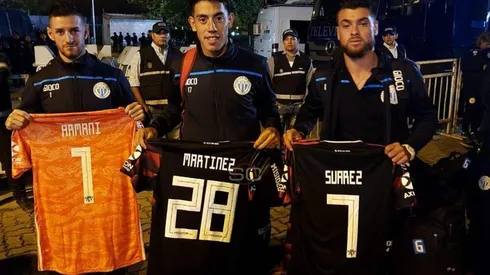 Para guardarla por siempre: los jugadores de Argentino de Merlo cambiaron camisetas con los de River