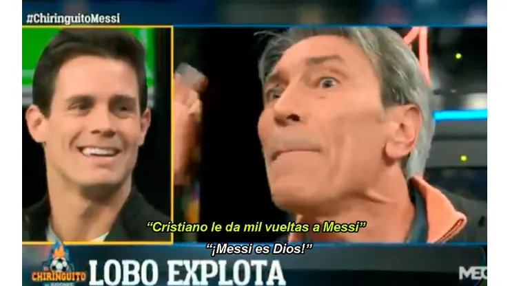 En El Chiringuito se pelearon cara a cara por Messi y Cristiano Ronaldo