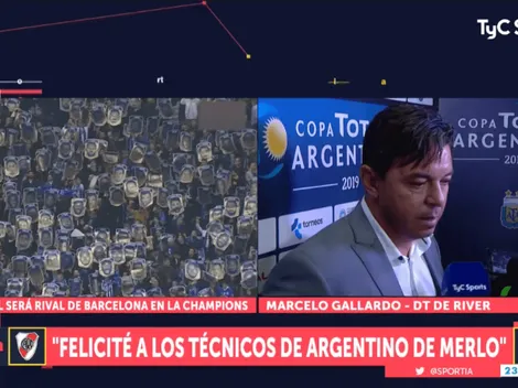 Entendió todo: Gallardo le pidió a los hinchas de River que no cantaran "olé"