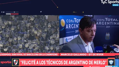 Entendió todo: Gallardo le pidió a los hinchas de River que no cantaran "olé"