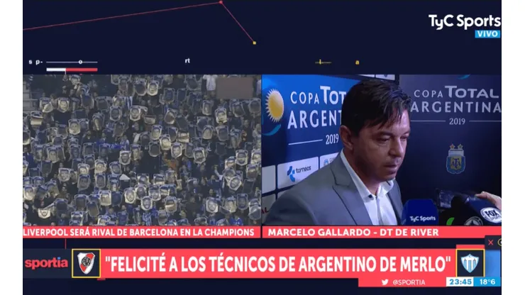 Entendió todo: Gallardo le pidió a los hinchas de River que no cantaran "olé"